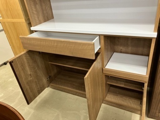 ?3面レンジボード?落ち着いたカラー?キッチン収納家具　838
