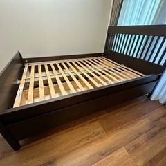IKEA ダブルベッド フレーム IDANÄS イダネス 収納/...