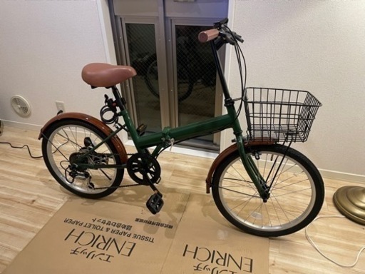 【取引中
】6段変速 自転車 折りたたみ自転車　20インチ　ミニベロ