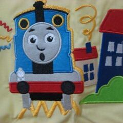 エプロン　サイドボタンタイプ③　きかんしゃトーマスの画像