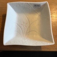 ☆新品未使用【大吉窯】太白磁 角鉢 角皿【アンティーク】の画像