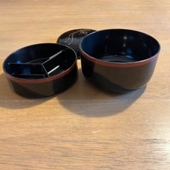 【たち吉】2段重 2個セット　漆器 仕切り付【美品】