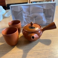 ☆新品未使用【常滑焼】急須&湯呑み2客セット【茶器】の画像