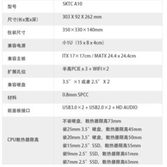 SKTC A10(ミニPCケース)とMF 700F(700W 80plus Platium Flex電源)の画像