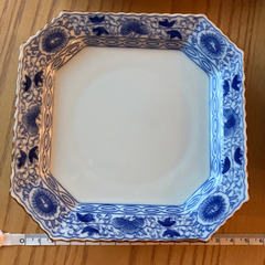 有田焼　其泉窯　染付花紋八角銘々皿　角皿　小皿５枚　約14.5cmの画像