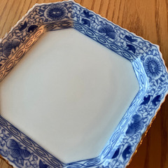有田焼　其泉窯　染付花紋八角銘々皿　角皿　小皿５枚　約14.5cmの画像