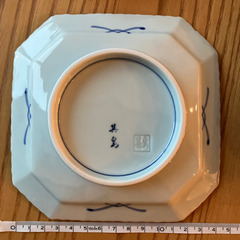 有田焼　其泉窯　染付花紋八角銘々皿　角皿　小皿５枚　約14.5cmの画像