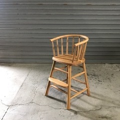 家具 椅子　子供 キッズ用 ダイニングチェア　いす　オーク無垢材...
