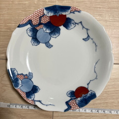 有田焼 其泉 柿絵鹿の子 パーティーセット 大皿 中皿 セット 美品の画像