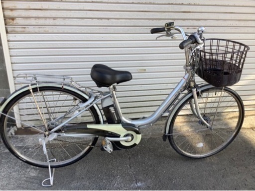 424  ヤマハ新機種電動アシスト自転車pas26インチシルバーアルミボディー