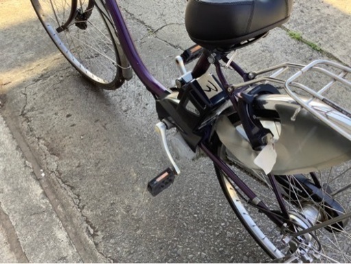 427 パナソニック最新機種電動アシスト自転車vivi26インチパープルボディー