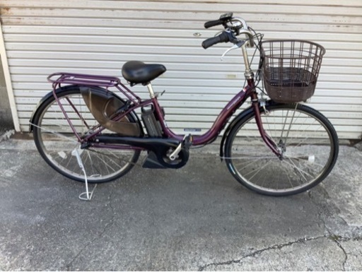 432  ヤマハ新機種電動アシスト自転車pasnatura26インチパープルアルミボディー