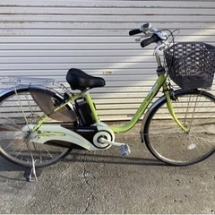 340 パナソニック新機種電動アシスト自転車vivi26インチグリーンボディー