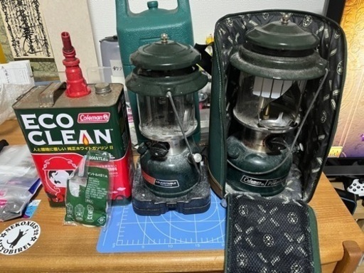 決まりました。Coleman、ランタン、キャンプ