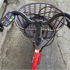 349 ヤマハ新機種電動アシスト自転車pasBabby20インチレッドアルミボディー