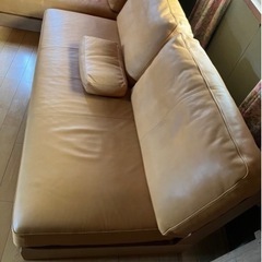 (ごめんなさい、決まりました)家具 ソファ 3人掛けソファ　革製　リビングハウス　SOGOの画像