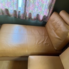 (ごめんなさい、決まりました)家具 ソファ 3人掛けソファ　革製　リビングハウス　SOGOの画像