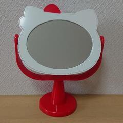 ハローキティ  プレミアムフェイス型卓上ミラーの画像