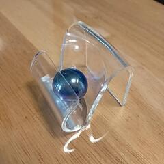 クリアーメモスタンド　オシャレ玉　名刺やカードのちょい置きに