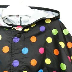 【おみせっち】☆梅雨対策☆ キッズ 水玉レインポンチョ 80cm～100cnの画像