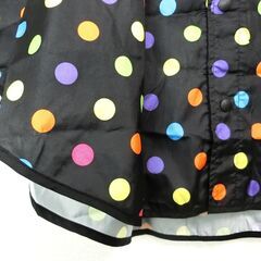 【おみせっち】☆梅雨対策☆ キッズ 水玉レインポンチョ 80cm～100cnの画像