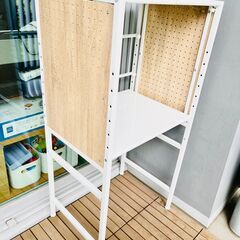 おしゃれキッチンラック （幅56cm～幅76cm）ホワイト 備品