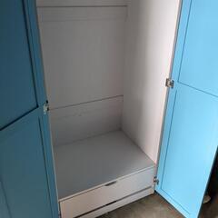 クローゼット　ワードローブ　北欧　子供部屋　家具 収納家具 ドラえもんどこでもドア風の画像