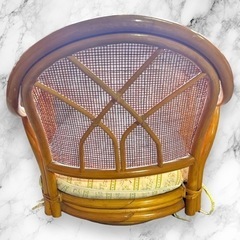 籐 ラタン ロー回転チェア レトロの画像