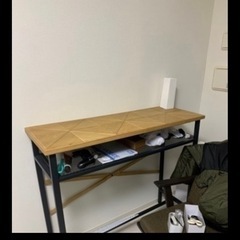 【ニトリ】古木風天然木パイン カウンターテーブルの画像