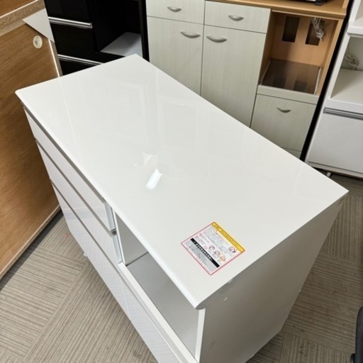 超美品‼️】高級♪ パモウナ 100cm幅キッチンカウンター 食器棚 収納