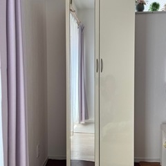 ミラー付きシューズボックス　靴箱　
本棚　収納ボックス　　　