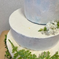 クレイケーキ3段　ケーキトッパー付き（100日祝い　ハーフバースデー　誕生日）の画像