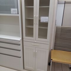 ★ジモティ割あり★ ユーアイ 食器棚 アイボリー W59×D39...