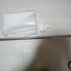 収縮突っ張りポール＆シャワーカーテンの画像