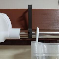 収縮突っ張りポール＆シャワーカーテンの画像