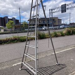 中古　三中古 脚立 三脚 8尺 ステップ付 8段 足掛け付 足掛...