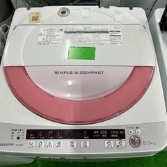 早い者勝ち大セール‼️‼️＋ご来店時、ガン×2お値引き‼️SHARP(シャープ) 2015年製 6.0kg 洗濯機?