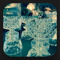 昭和レトロ　クリスタル　サンデーカップ　アイスクリームの画像