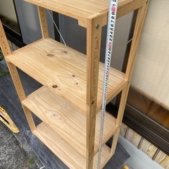木製棚　シェルフ　ラック　無垢材　の画像