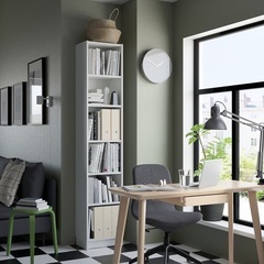 イケア　IKEA　シェルフ　本棚　白
