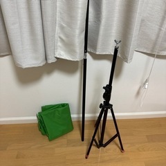背景布 T型スタンド 【市場初 緑 白リバーシブル】【すぐ使える...
