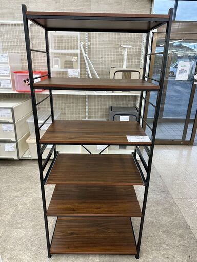 ★ジモティ割あり★ 弘益 レンジ台 茶 H179.5×D45×W75 クリーニング済み TJ5763