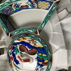 九谷焼　回転オードブル皿　蓋付きの画像