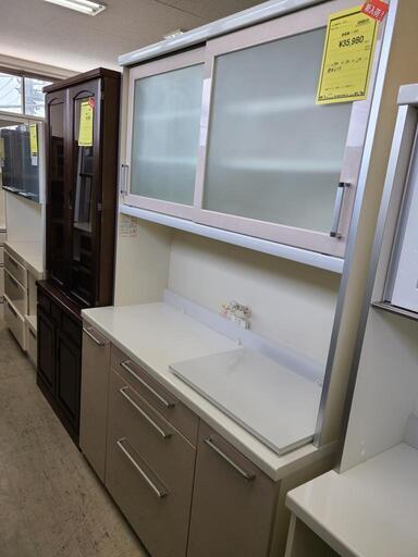 J4650　Pamouna　パモウナ　2面食器棚　クリーニング済　【リユースのサカイ柏店】