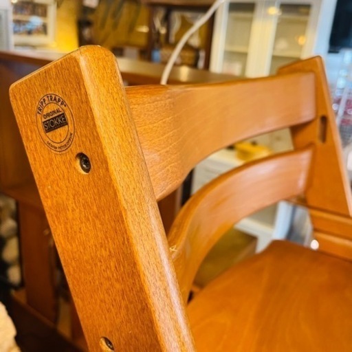 《売約済》【池上店】STOKKE　ストッケ　トリップトラップ　ナチュラル　ブナ材　無垢　ベビーチェア　キッズチェア　ダイニングチェア　子供　ナチュラル　ハイチェア　ライトブラウン