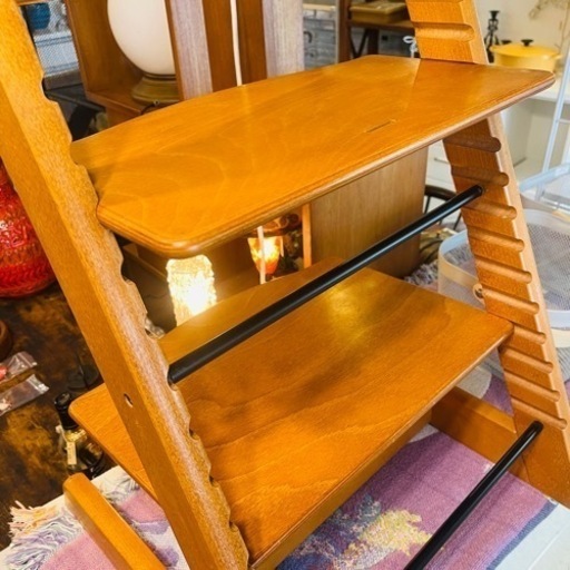《売約済》【池上店】STOKKE　ストッケ　トリップトラップ　ナチュラル　ブナ材　無垢　ベビーチェア　キッズチェア　ダイニングチェア　子供　ナチュラル　ハイチェア　ライトブラウン