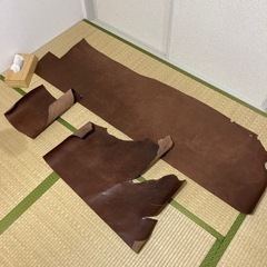 レザークラフト用　ヌメ革　ブラウン