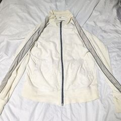 UNIQLOジップアップ トラックジャケット ＸＬホワイト ブラ...