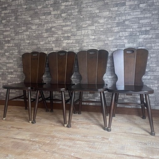 カリモク　RUSTIC OLD椅子4脚