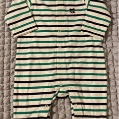 (受付終了)★ ミキハウス　DOUBLE.B ダブルB★ カバーオール(ロンパース)とスタイのセットの画像